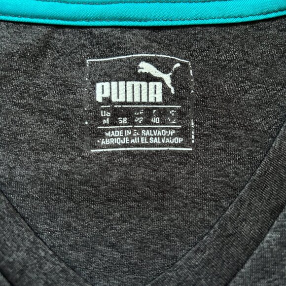 PUMA Women’s Athletic V-Neck T-Shirt Size M Gray Dry cell - Picture 2 of 13